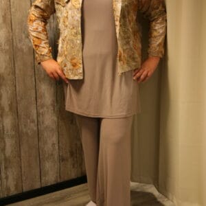 Pantalon beige effen Magna