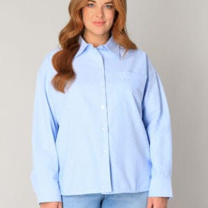 Bella blouse blue plus size