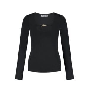 Malelions Women V-Neck Top Zwart